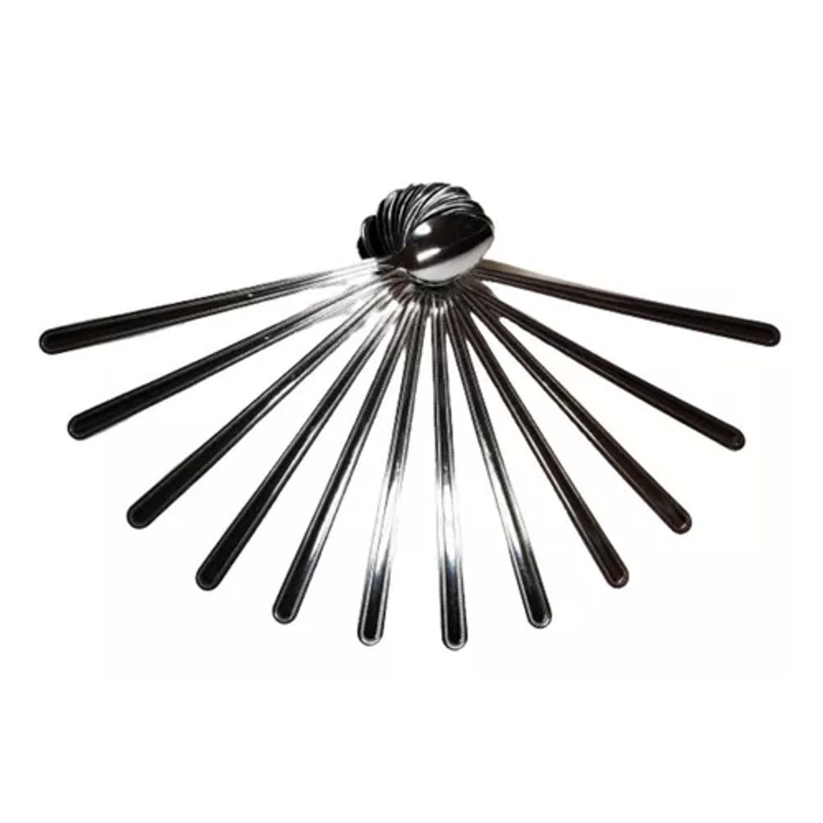 GENERICO - Cucharas largas café helado color plata