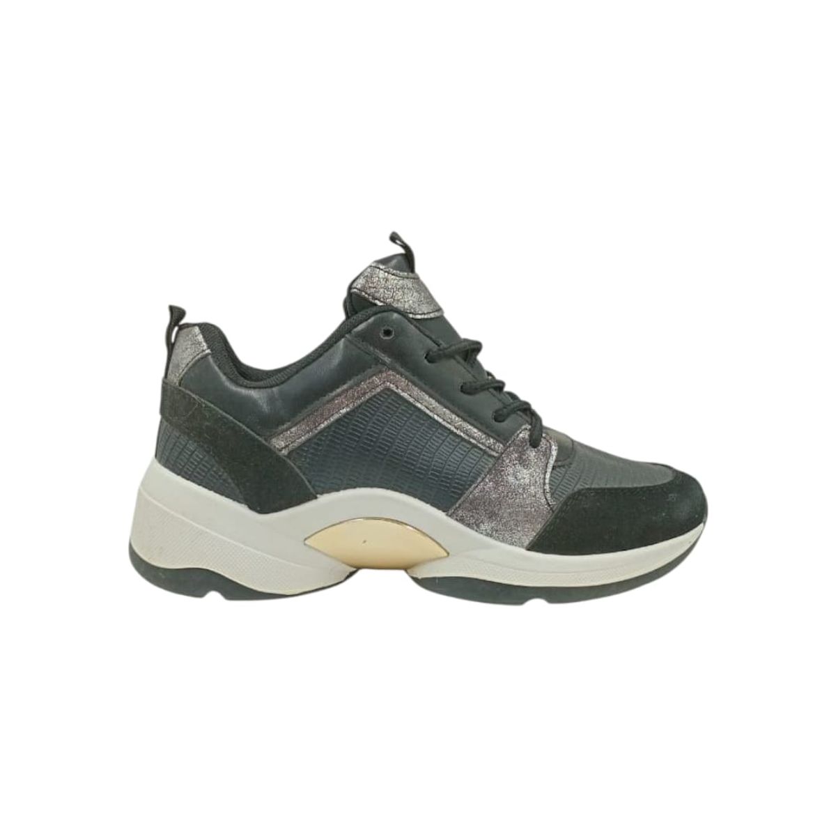 HERIEL - Zapatilla Negra Plataforma Mujer