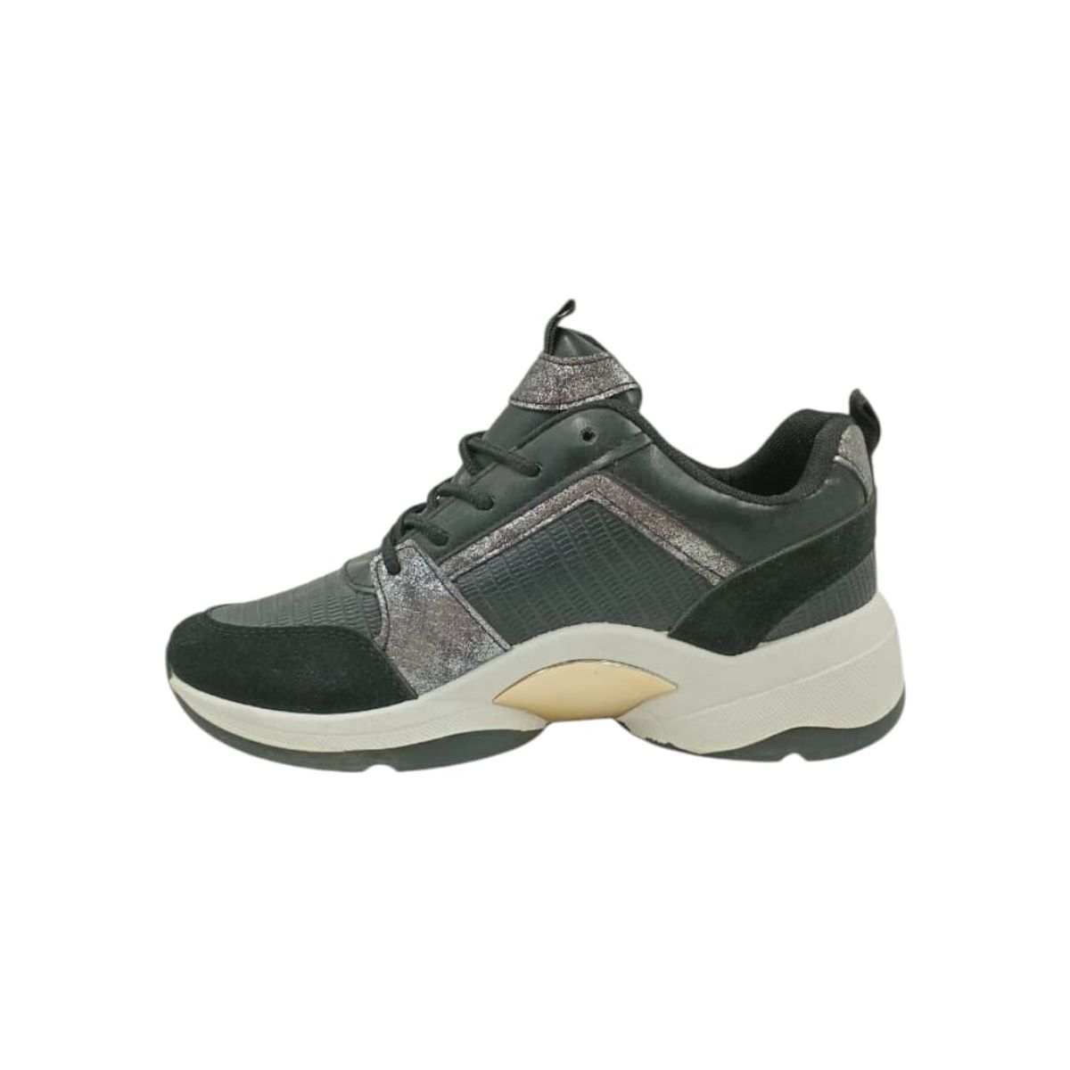 HERIEL - Zapatilla Negra Plataforma Mujer