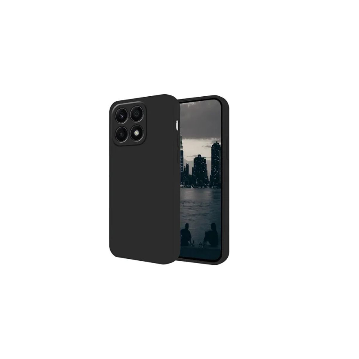 GENERICO - Carcasa Silicona Antigolpe Colores Para Honor X6b 5G - Negro