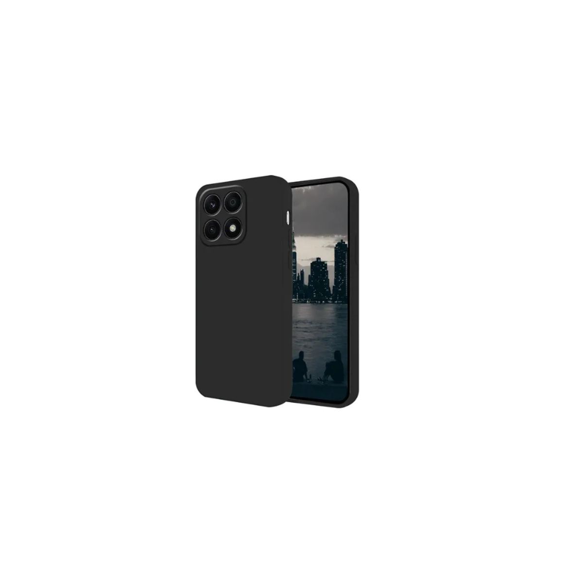 GENERICO - Carcasa Silicona Antigolpe Colores Para Honor X6b 5G - Negro