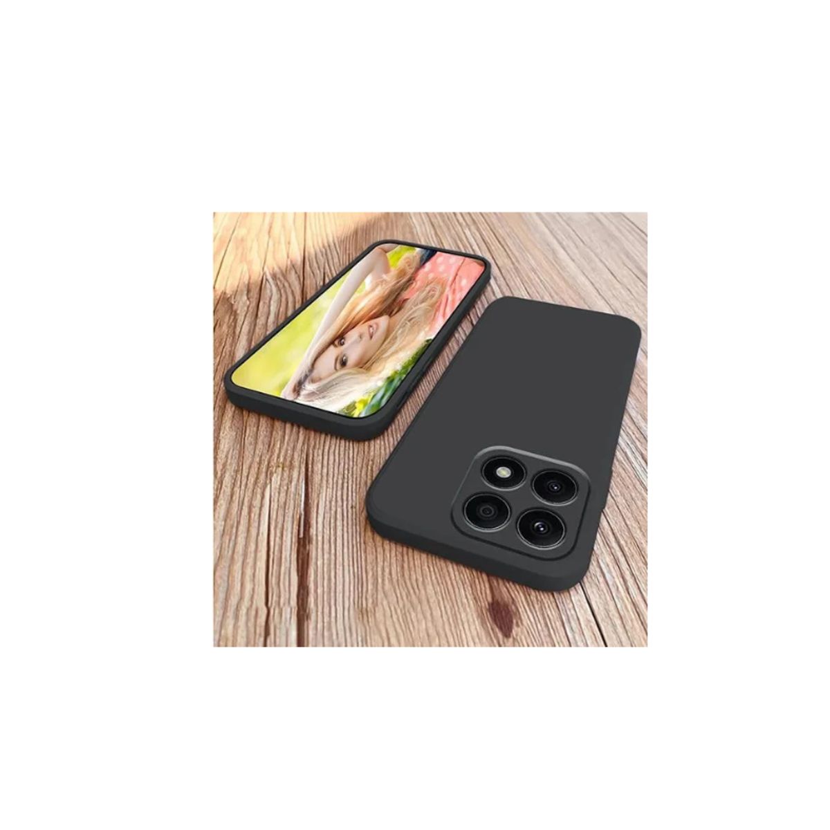 GENERICO - Carcasa Silicona Antigolpe Colores Para Honor X6b 5G - Negro