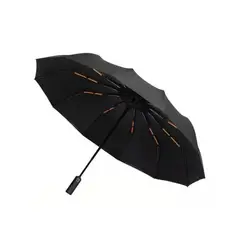 GENERICO - Paraguas pliegue automatico marco soporte color negro