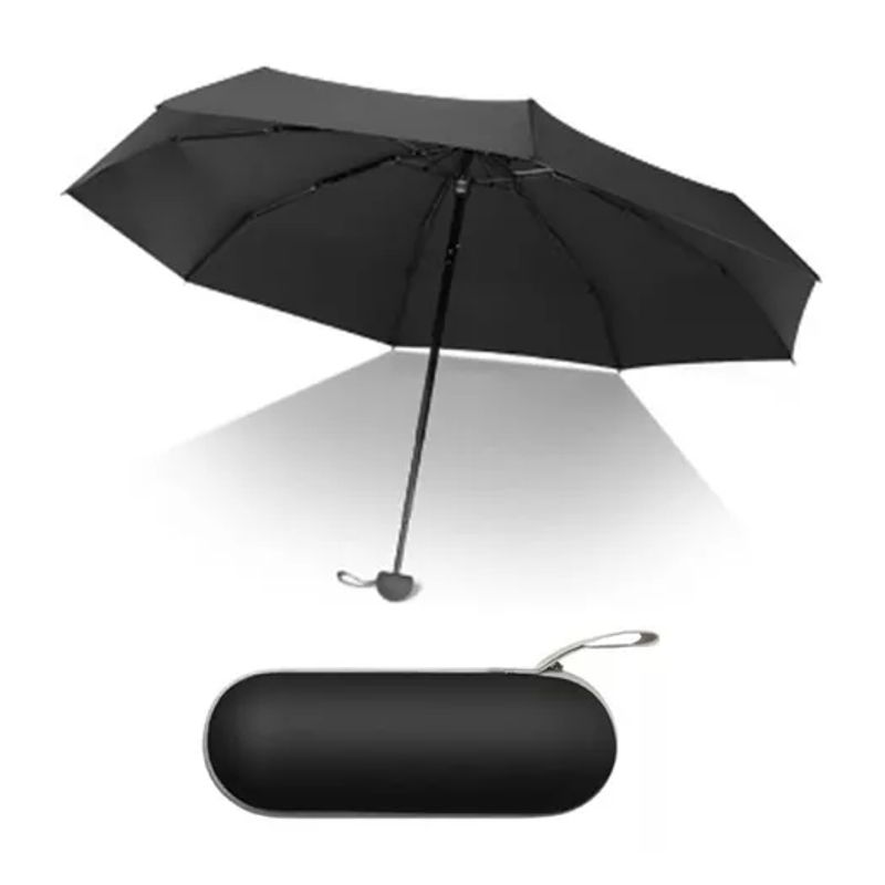 GENERICO - Rayos uv mini paragua bolsillo sombrilla plegable 8huesos ne