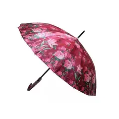 GENERICO - Paraguas plegable varillas automático rojo