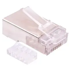 ATLANTICSWIRE - CONECTOR RJ45 CAT6 FTP, METALICO 100 UNI. 2 PIEZAS. FACIL ARMADO