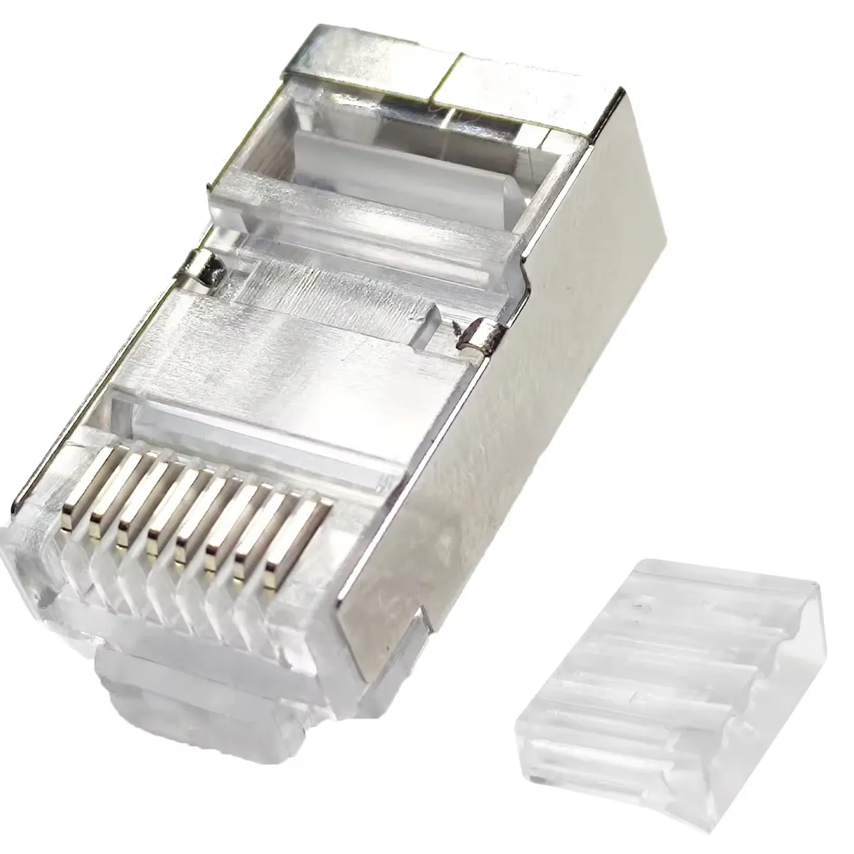 ATLANTICSWIRE - CONECTOR RJ45 CAT6 FTP, METALICO 100 UNI. 2 PIEZAS. FACIL ARMADO