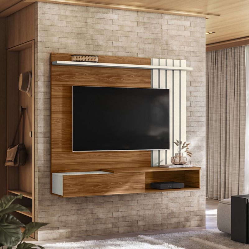 EXIT - Panel TV 65 Home Vegas Canela Blanco Marfil
