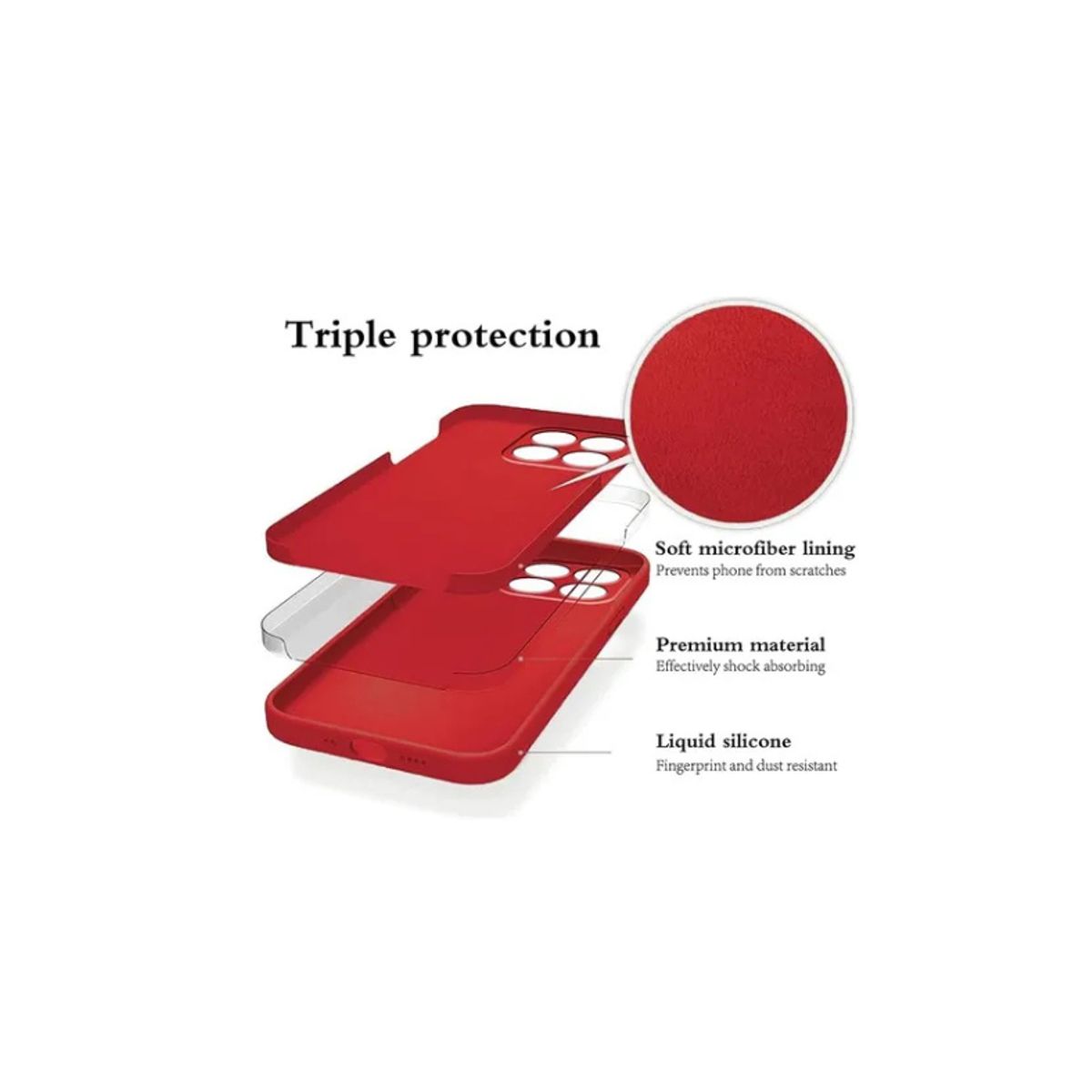 GENERICO - Carcasa Silicona Antigolpe Colores Para Honor X6b 5G - Rojo