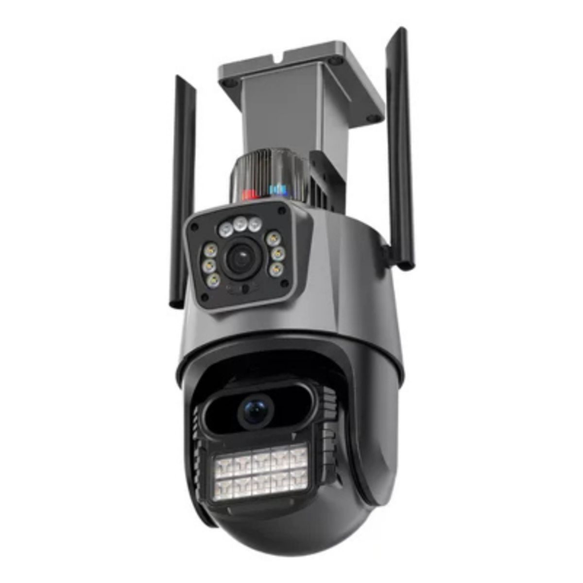 GENERICO - Cámara de Seguridad WiFi con Doble Lente y Alarma