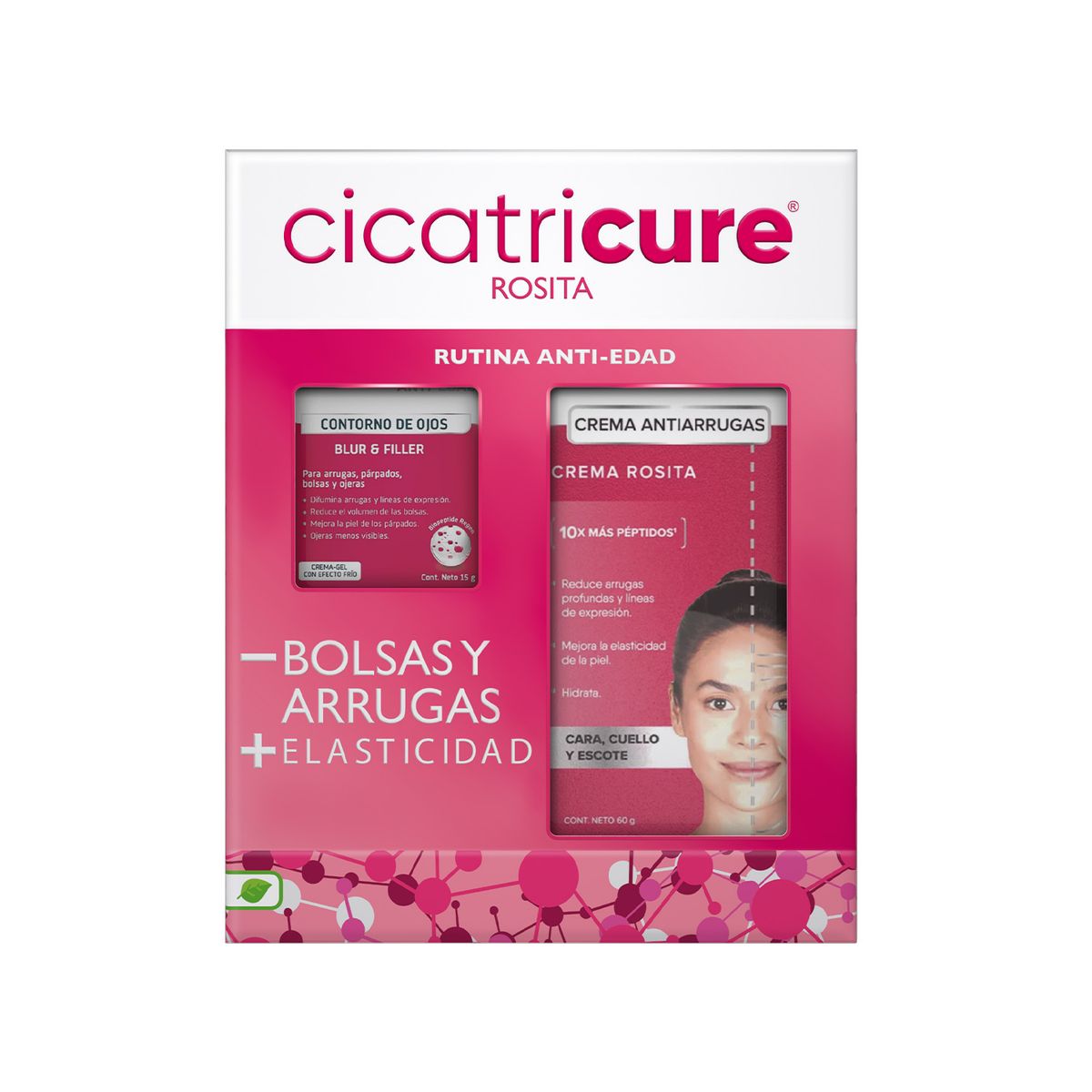 CICATRICURE - CICATRICURE PACK ANTIEDAD CREMA Q-ACETYL 60GR + CONTORNO DE OJOS BLUR&FILLER 15GR