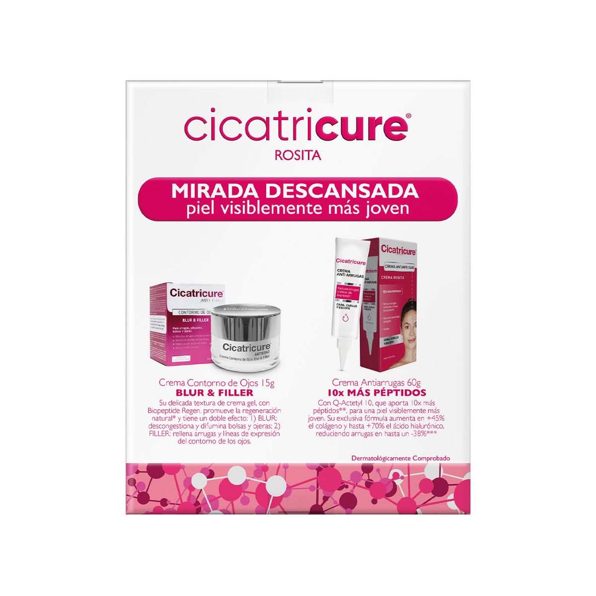 CICATRICURE - CICATRICURE PACK ANTIEDAD CREMA Q-ACETYL 60GR + CONTORNO DE OJOS BLUR&FILLER 15GR