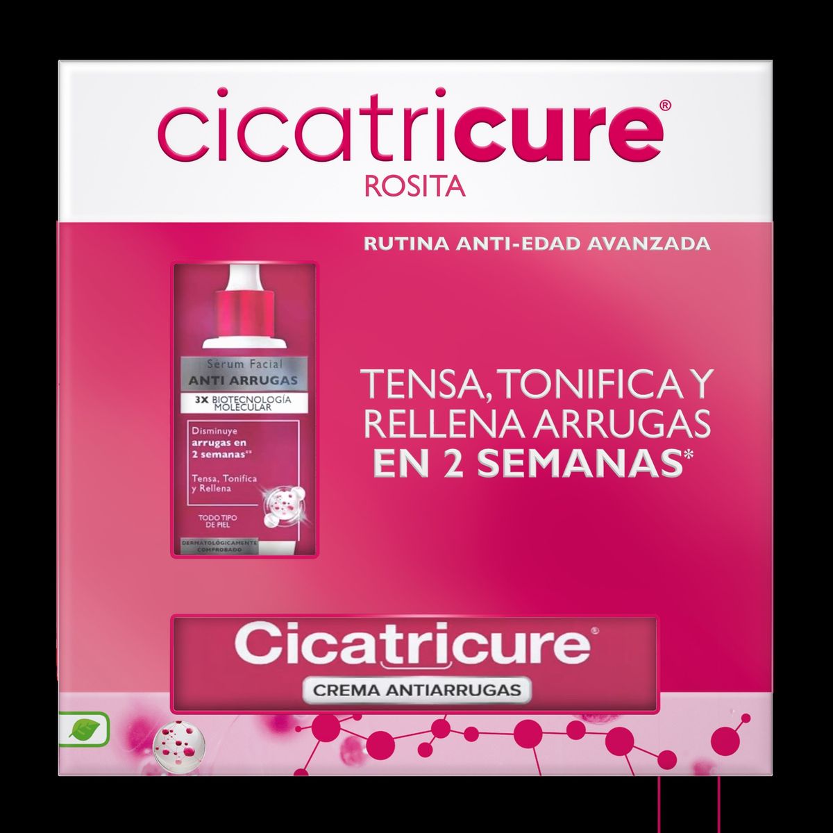 CICATRICURE - CICATRICURE PACK SERUM ANTIARRUGAS 30ML + ANTIEDAD CREMA 30g