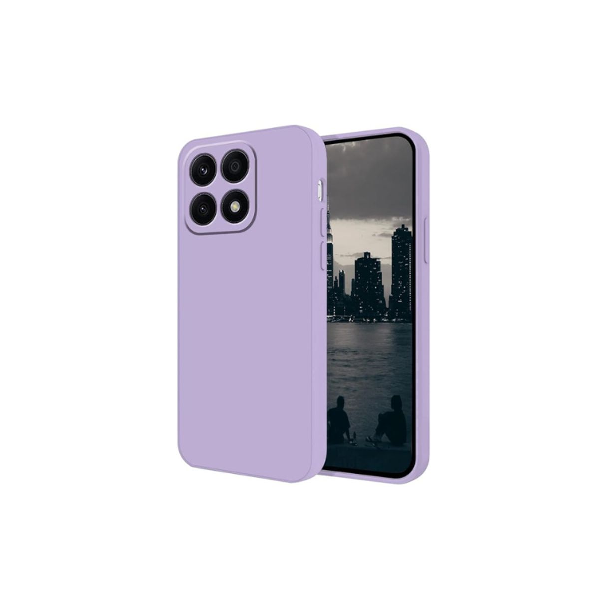 GENERICO - Carcasa Silicona Antigolpe Colores Para Honor X6b 5G - Lila