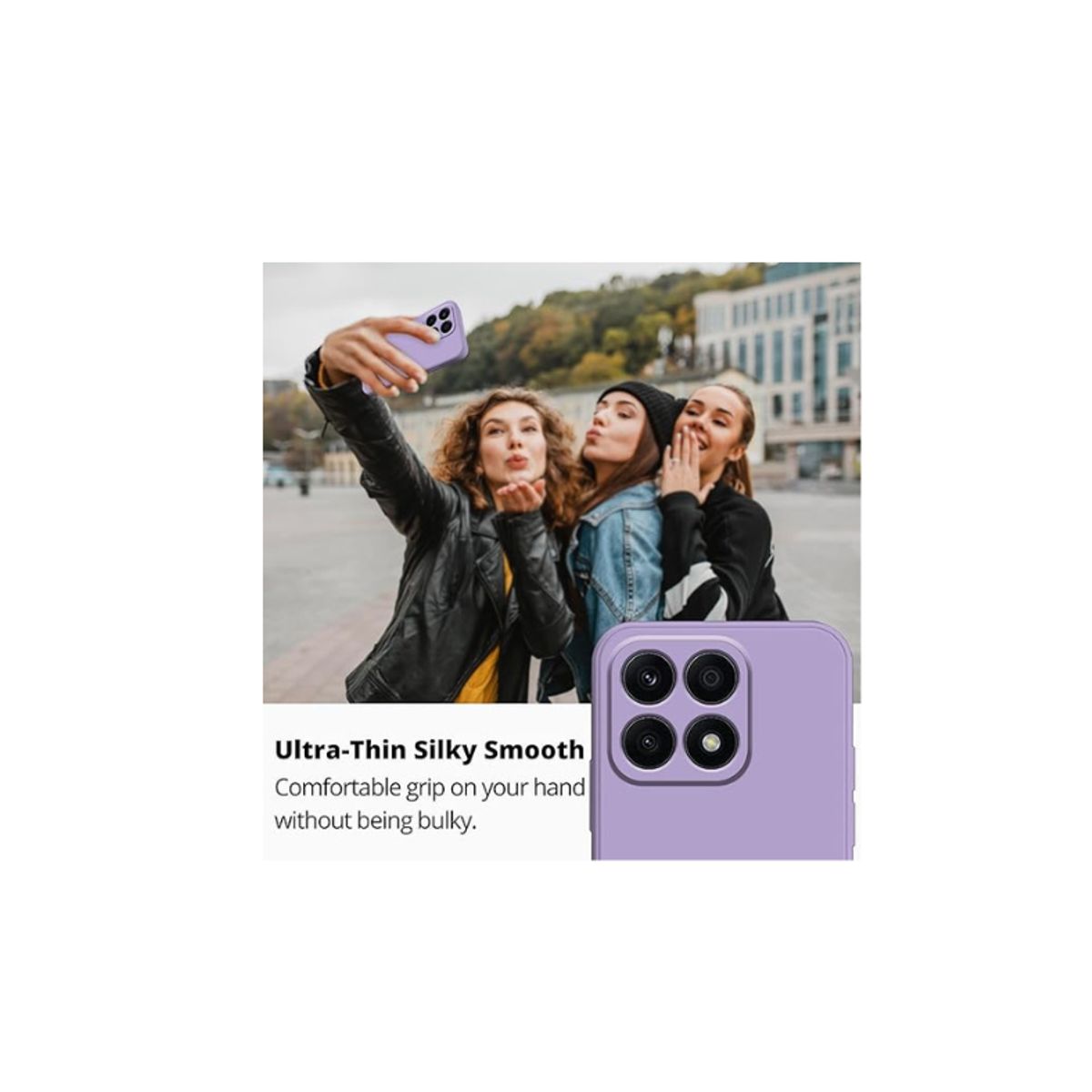 GENERICO - Carcasa Silicona Antigolpe Colores Para Honor X6b 5G - Lila