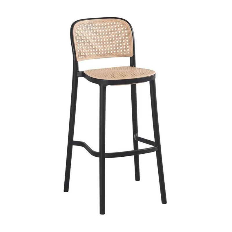 HABITA2 CHILE - Taburete piso de Bar Urban 65 cm Polipropileno - Negro
