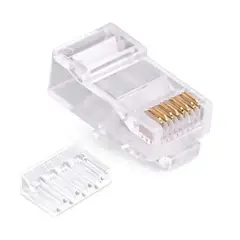 ATLANTICSWIRE - CONECTOR RJ45 CAT6 , 100 UNI. 2 PIEZAS. FACIL ARMADO