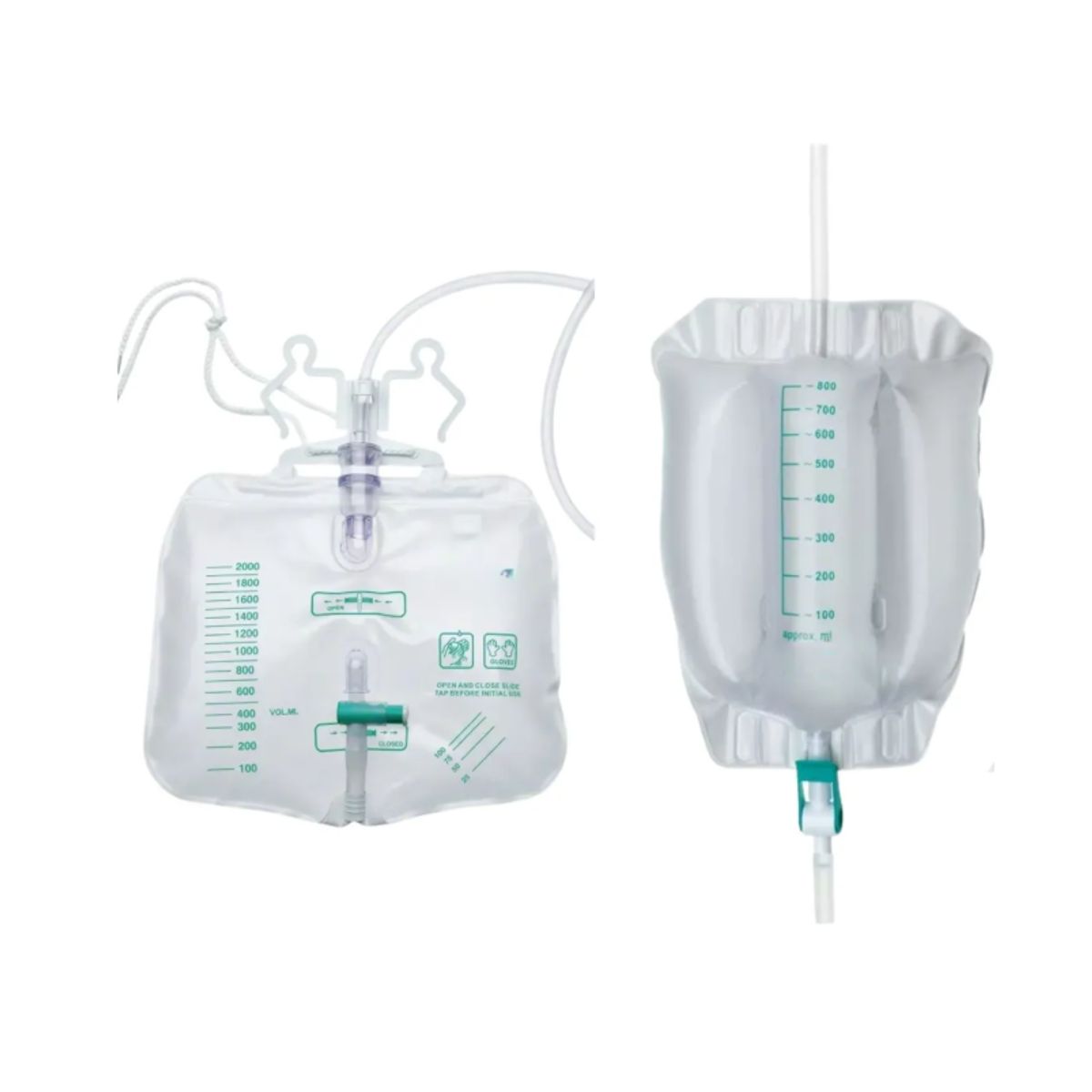 BRAUN - Pack Bolsa Orina Cama 2l + Pierna Urimed Tribag 800ml Braun