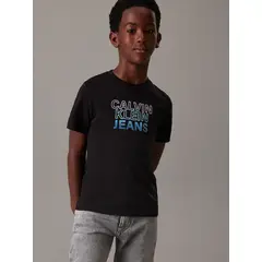 CALVIN KLEIN - Polera Niño Gradient Flock Logo