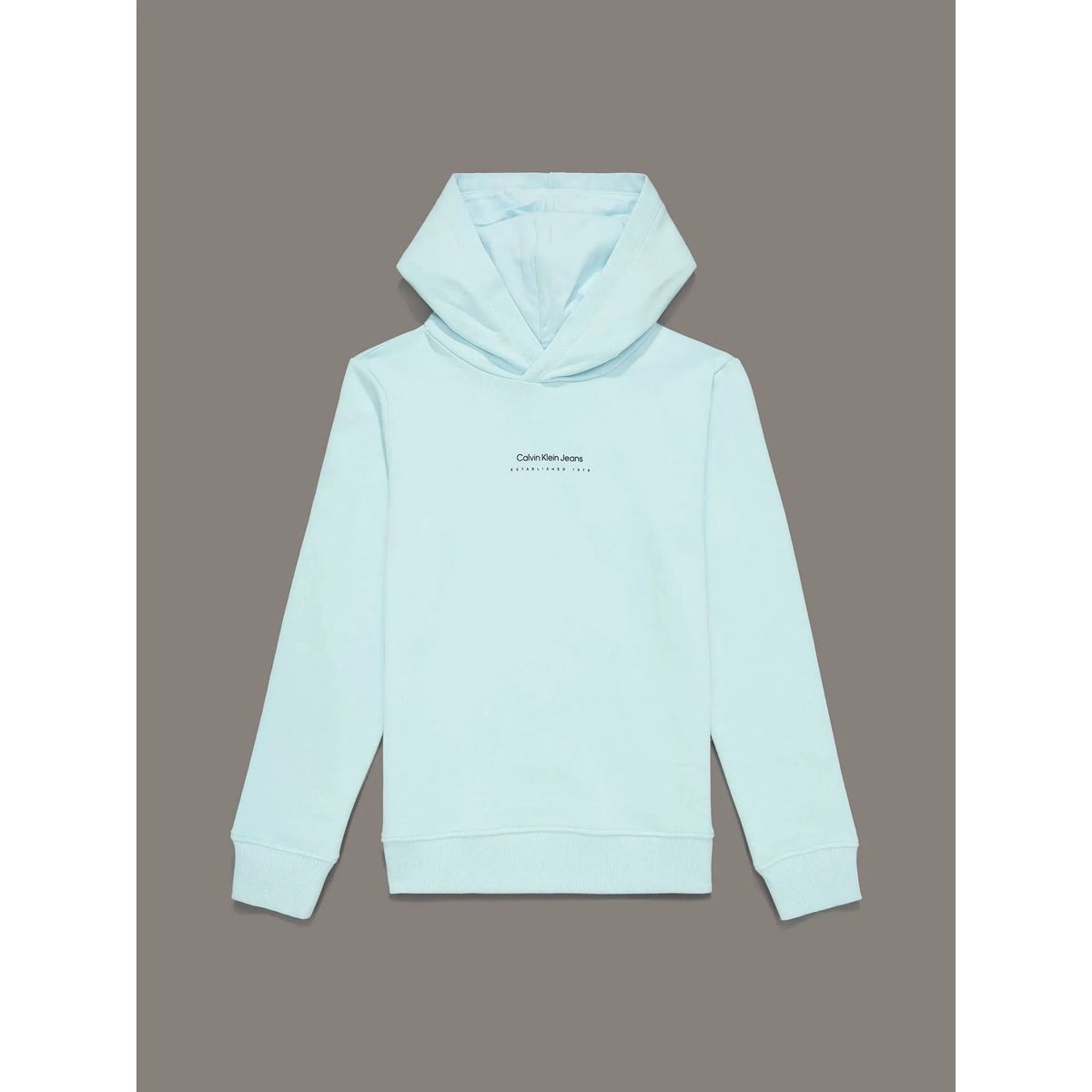 CALVIN KLEIN - Polerón Niño con Gorro Shifted Celeste Calvin Klein
