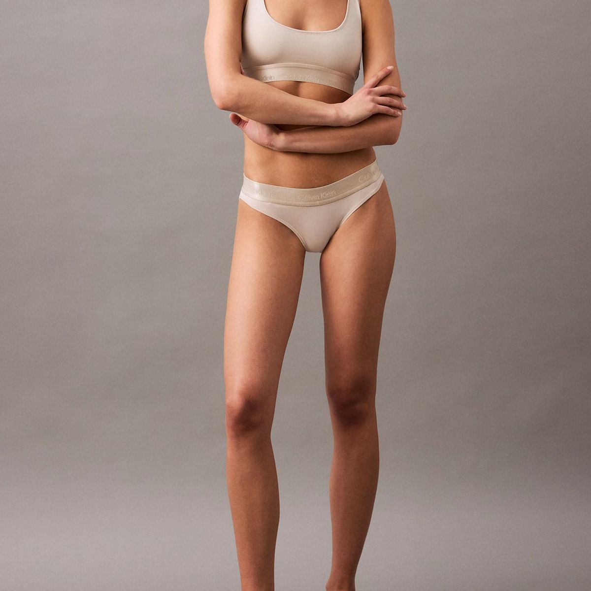 CALVIN KLEIN - Bralette Modern Cotton Beige Calvin Klein