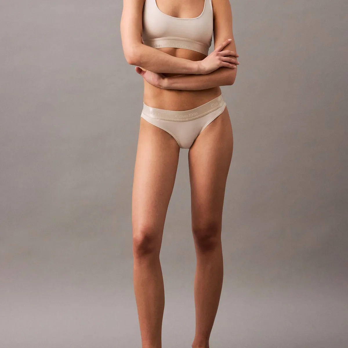 CALVIN KLEIN - Bralette Modern Cotton Beige Calvin Klein