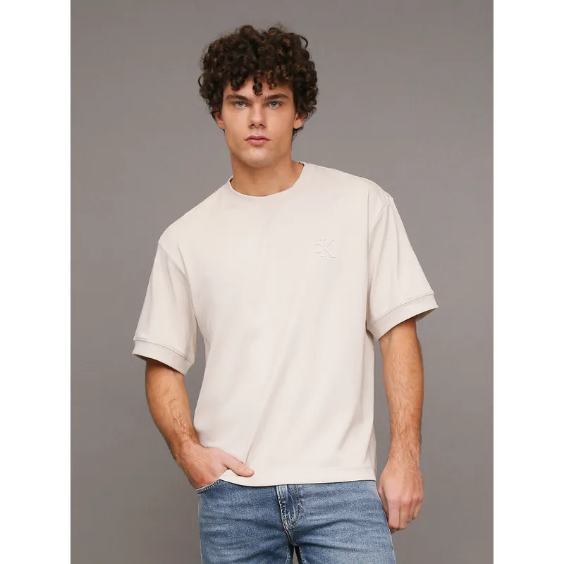 CALVIN KLEIN - Polera Interlock Blanco Calvin Klein