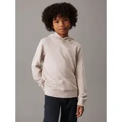 CALVIN KLEIN - Polerón Niño con Gorro Shifted Beige