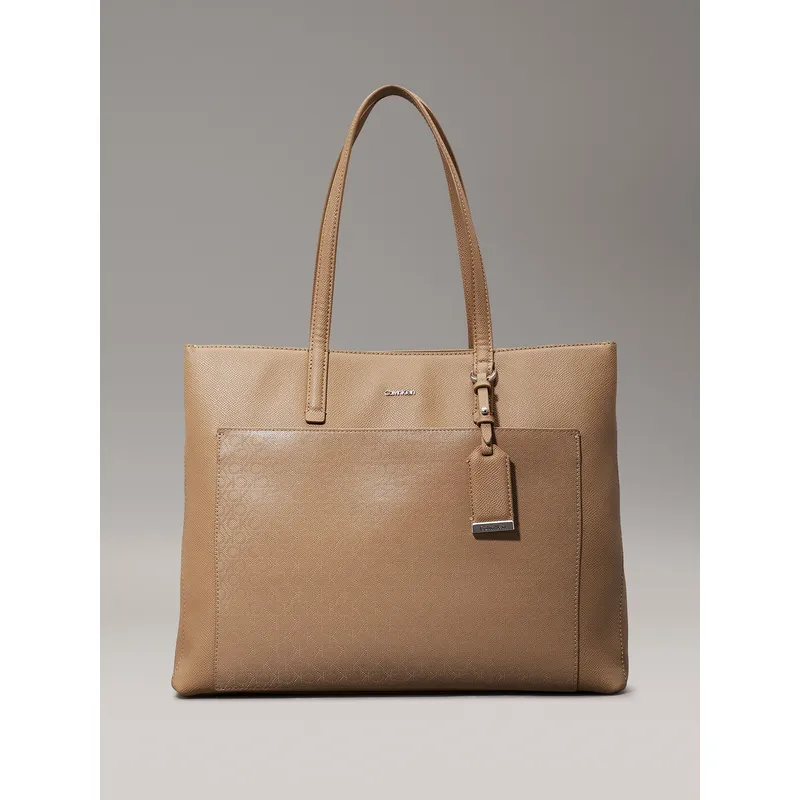 CALVIN KLEIN - Cartera Tote Ck Must Medium Café Calvin Klein