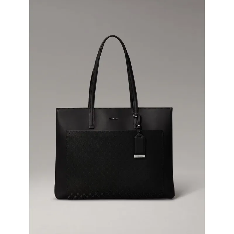 CALVIN KLEIN - Cartera Tote Ck Must Medium Negro Calvin Klein
