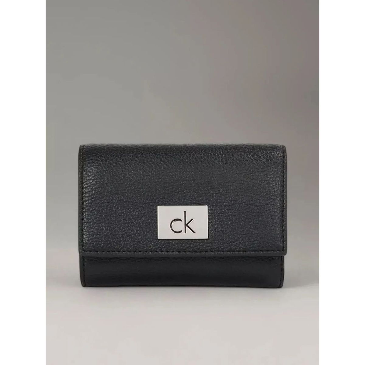 CALVIN KLEIN - Billetera Ck Plaque Small Negro Calvin Klein