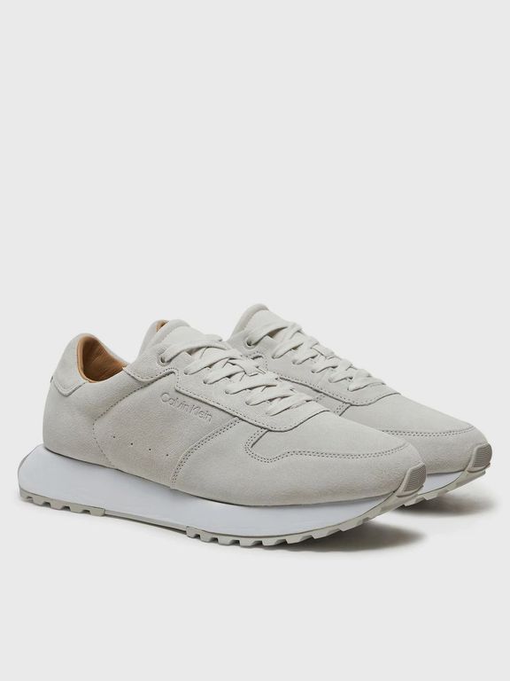 Zapatillas Low Top Lace Up Suede Gris