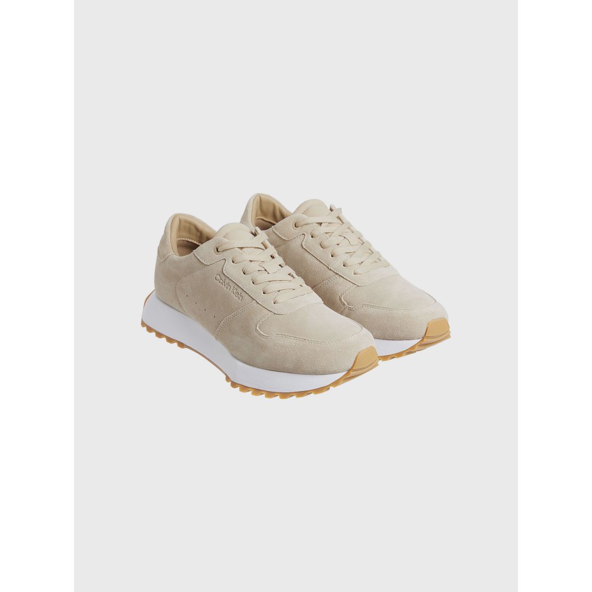 CALVIN KLEIN - Zapatillas Low Top Lace Up Suede Beige Calvin Klein