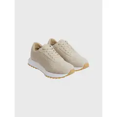 CALVIN KLEIN - Zapatillas Low Top Lace Up Suede Beige