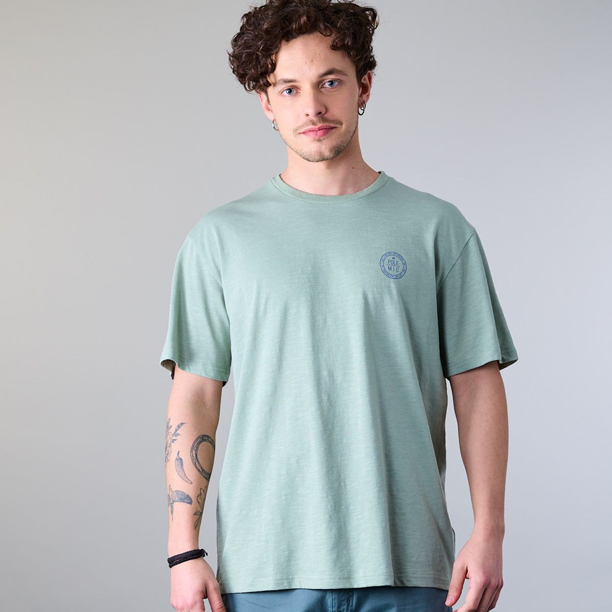 POLEMIC - Polera hombre manga corta tipo Bambu XV1700 Polemic