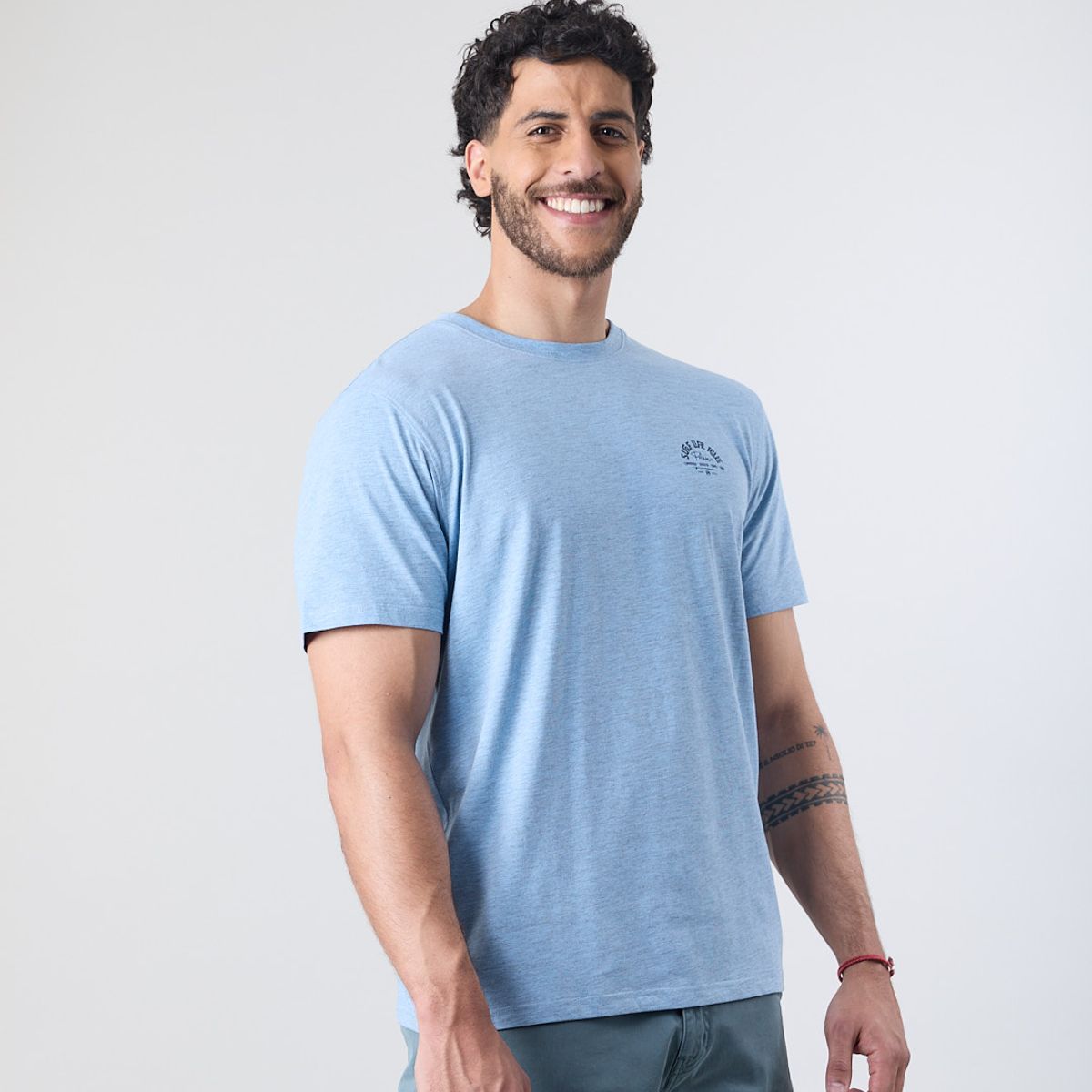 POLEMIC - Polera hombre manga corta Melange XV1713 Polemic