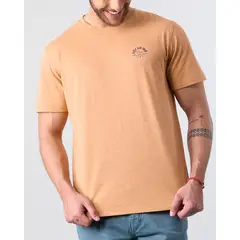 POLEMIC - Polera hombre manga corta Melange XV1713