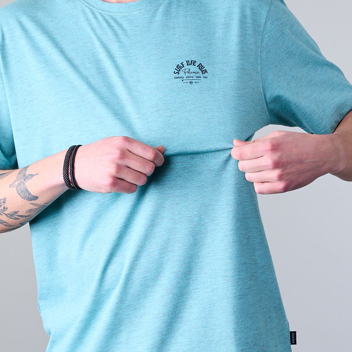 POLEMIC - Polera hombre manga corta Melange XV1713 Polemic