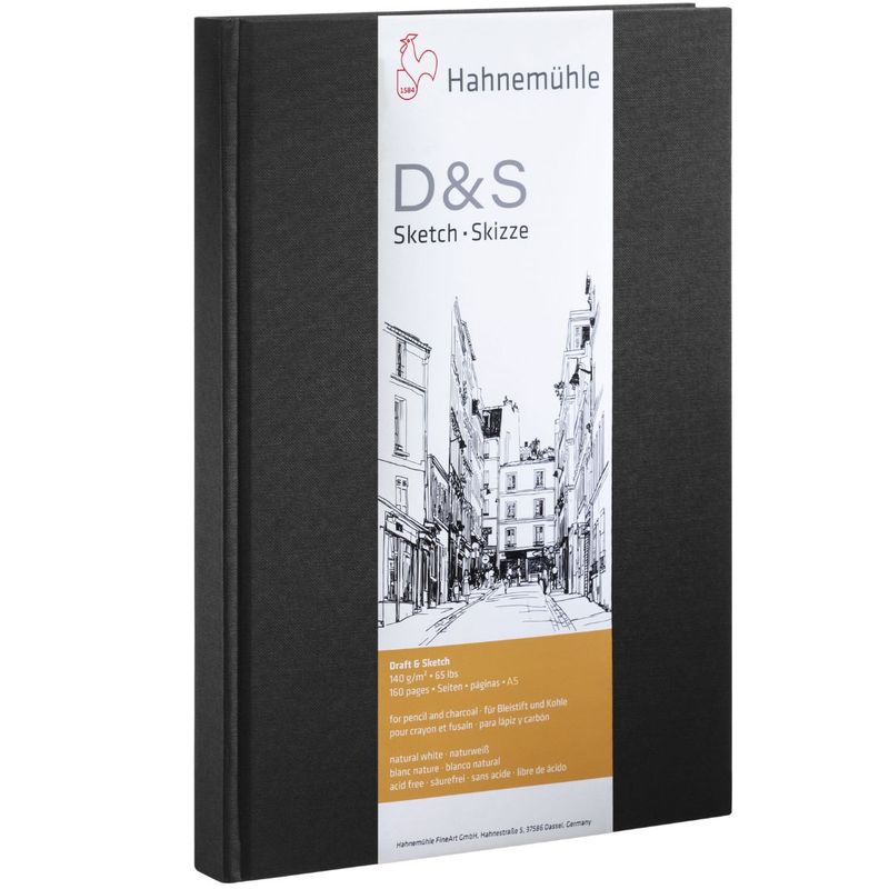 HAHNEMUHLE - Libreta Dibujo Hahnemuhle 140gr A5 14x21 cm Vertical 80h
