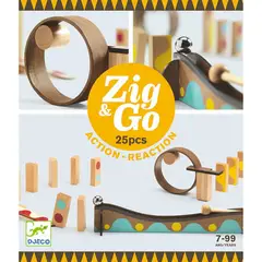 DJECO - Juego De Mesa Circuito Madera Zig & Go 25 pcs
