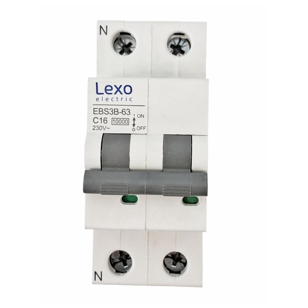 LEXO - Interruptor automatico 1p+N 230V 16A 10kA curva C