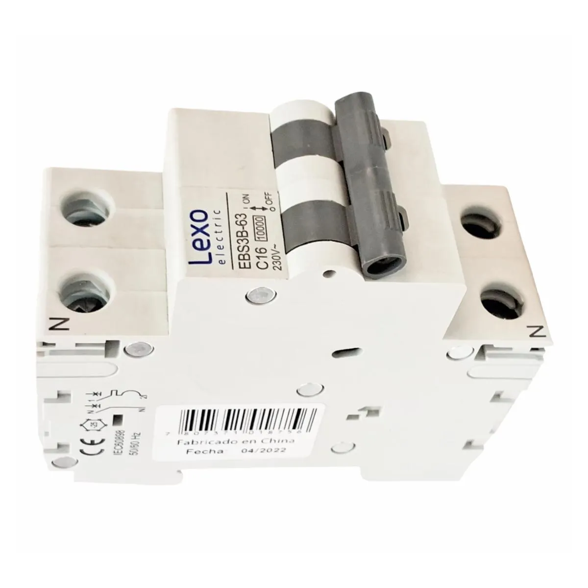 LEXO - Interruptor automatico 1p+N 230V 16A 10kA curva C