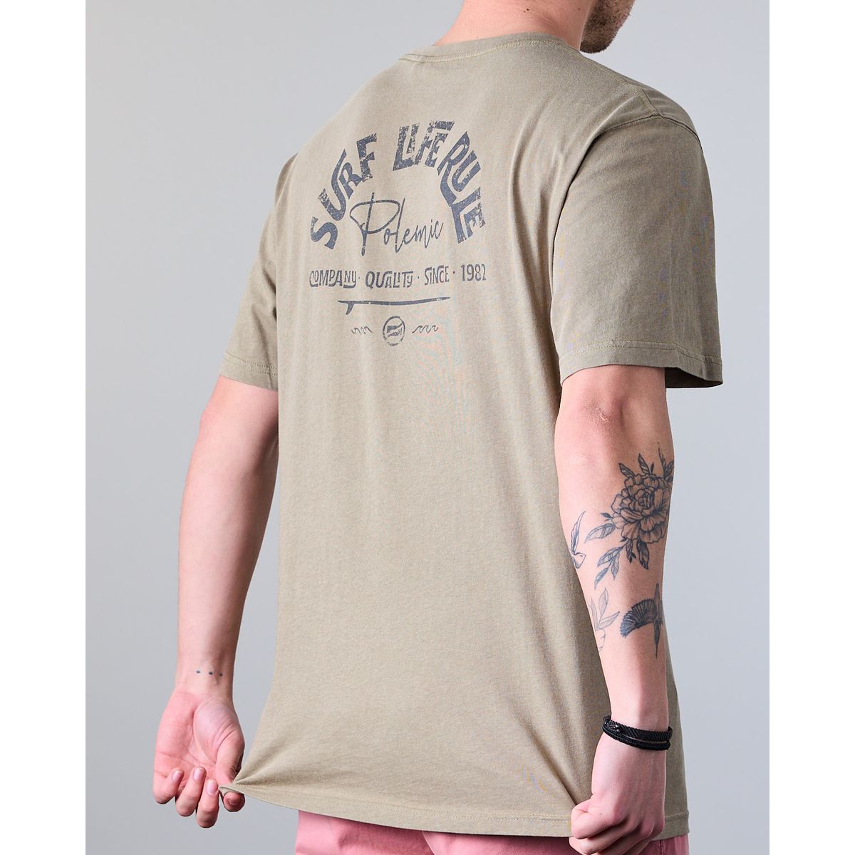 POLEMIC - Polera hombre manga corta Surf Life Rule XV1774 Polemic