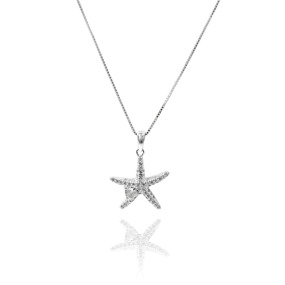 COGGIOLA - Collar Estrella De Mar Circón Plata Fina 925