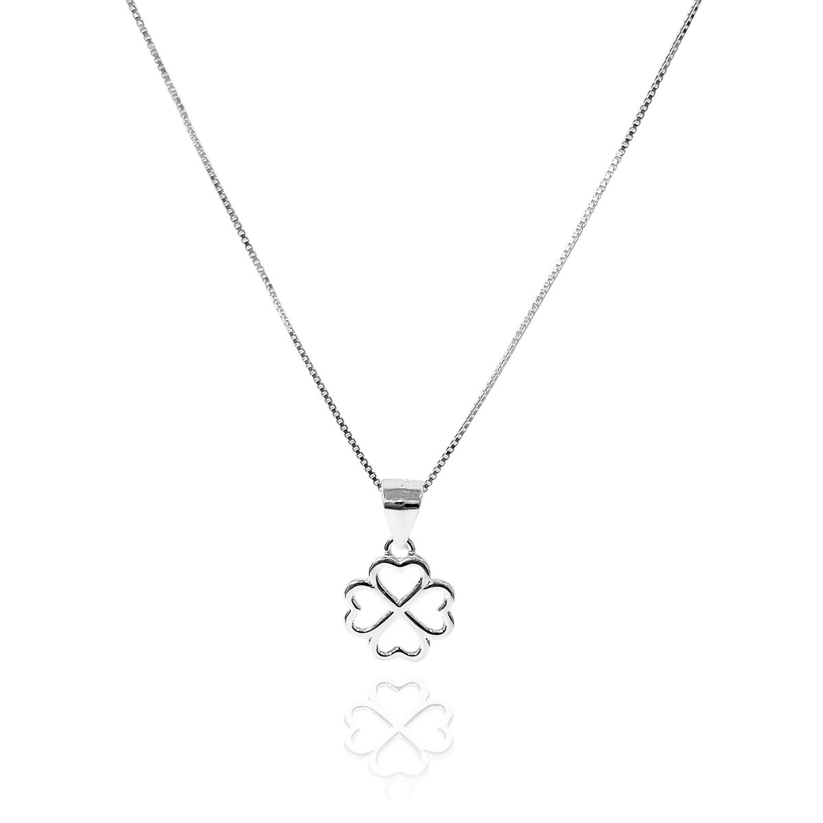 COGGIOLA - Collar Trébol Calado Plata Fina 925