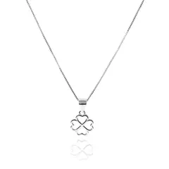 COGGIOLA - Collar Trébol Calado Plata Fina 925
