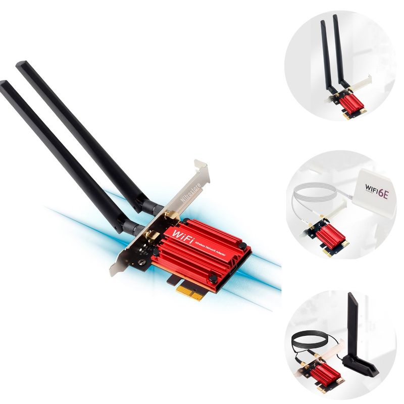 GENERICO - Tarjeta de Red Wi-fi Fenvi FV-AC1200 de Doble Banda 1200 Mbps