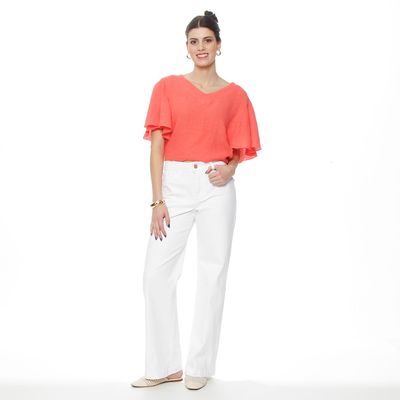 Imagen 2 del producto JEANS WIDE LEG TIRO ALTO PRETINA BASICA 1 BOTON