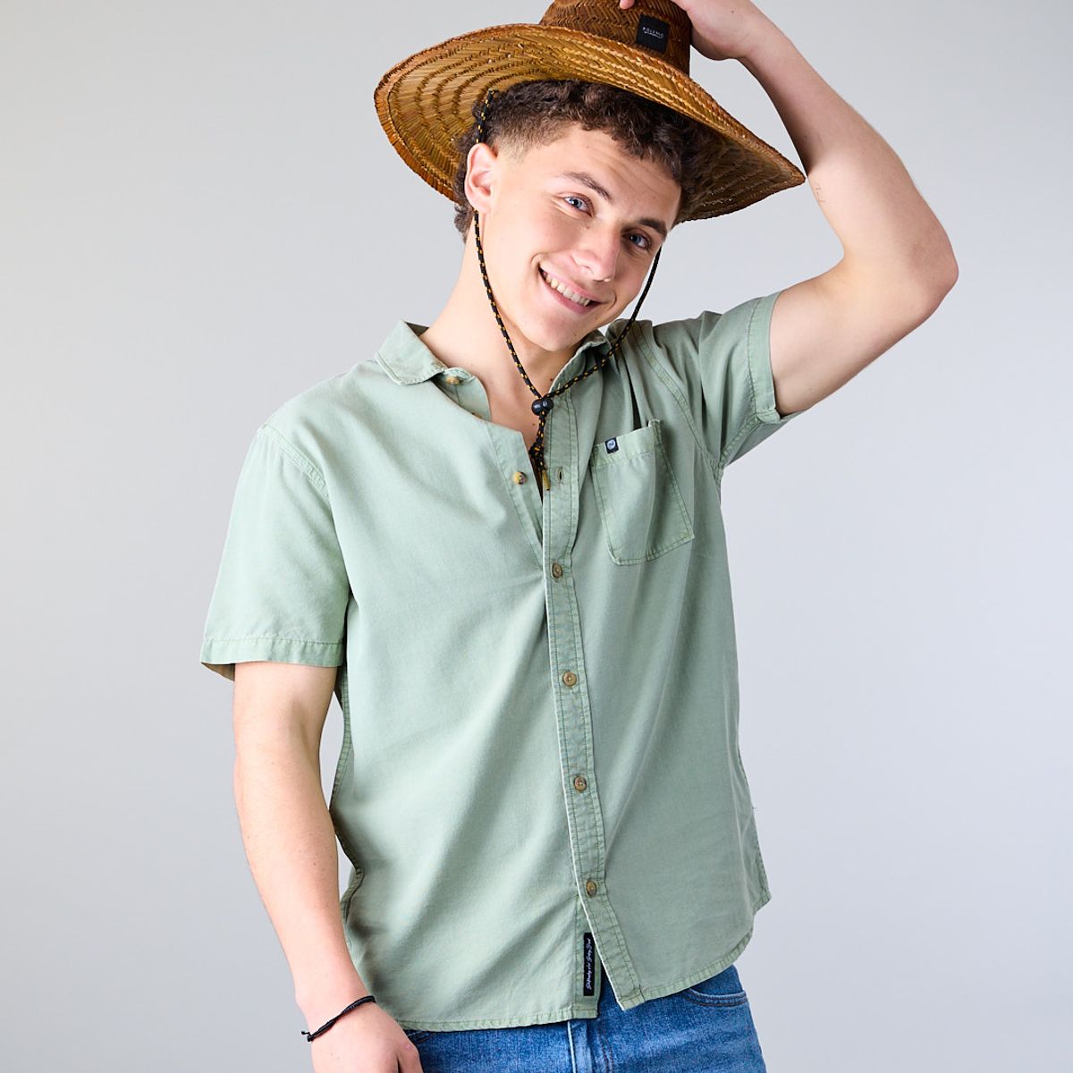 POLEMIC - Camisa manga corta Hombre Algodón Tencel XV5381 Polemic