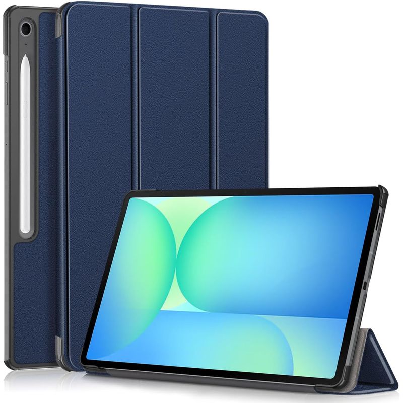 GENERICO - Funda Inteligente Para Samsung Galaxy Tab S10 Fe Plus 13.1 Azul Marino